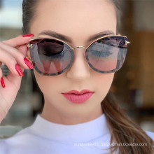 Trendy amazon selling  unique glasses metal sunglasses women